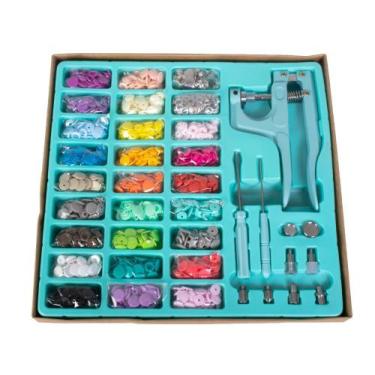 Imagem de Kit Azul Alicate Pressão Matrizes Botões BPT-5 - Sun Special