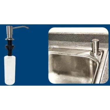 Imagem de Dispenser De Detergente Embutido Com Frasco Plástico 500ml Black - Flu