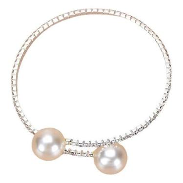 Imagem de Pulseira Noiva Debutante Madrinha Festa Prata Strass Pul-17 - Milly O 