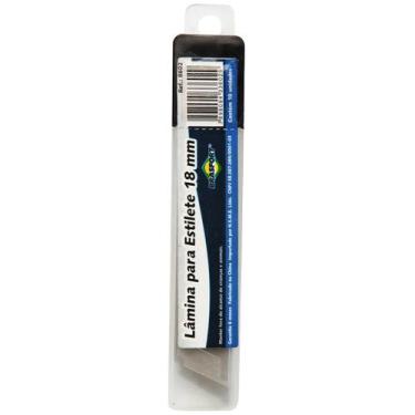 Imagem de Lâmina para Estilete 18mm Brasfort - Caixa com 10 unidades