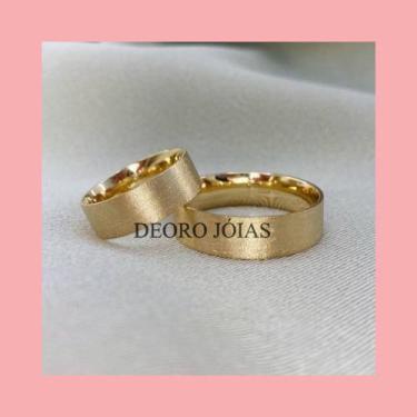 Imagem de Par de Aliança de ouro 18K Al2089  6mm/ 12.8g - DEORO JÓIAS, 12a13g, 1