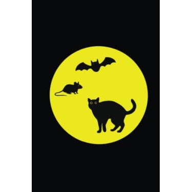 Imagem de BAT, RAT, BLACK CAT Notebook: LINED paper, 120 page 6”x9” wide/legal ruled composition pad with POP ART cover for school, college, English, science, ... like to stay between the lines: Structured
