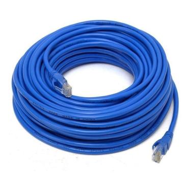 Imagem de Cabo de Rede Ethernet Azul RJ45 15m | Cate5e | Qualidade