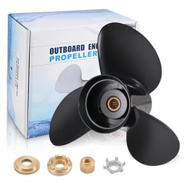 Imagem de Tutor Auto Hélice de barco de alumínio de 14 1/2 x 19 Pitch 48-832830A45 para motor de popa Mercury 135-300HP e Mercruiser Alpha, 14,5 x 19 Pitch com 15 dentes estriados, UR (kits de cubo incluídos)