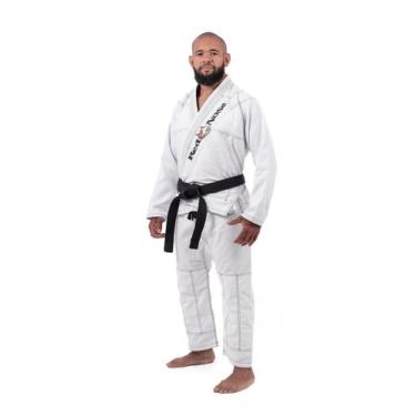 Imagem de Kimono unissex jiu jitsu 2.1 - red nose - branco a2