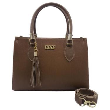 Imagem de Bolsa De Ombro Feminina Transversal Média De Mão Baú Alça Removível - 