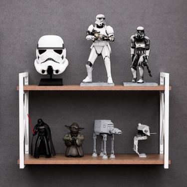 Imagem de Prateleira Nicho Gamer Quarto Infantil Escritorio Decorativa Dupla 60c