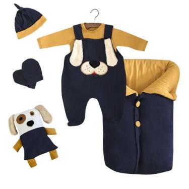 Imagem de Saída De Maternidade Menino Safari Bege Com Saco de Dormir - Millena B