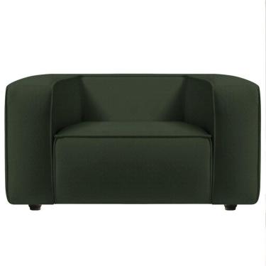 Imagem de Poltrona Decorativa Cecília Linho - Doce Sonho Móveis Cor Verde