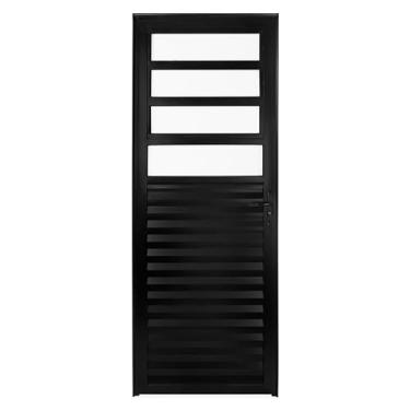 Imagem de Porta basculante 2,10x80 lado ESQUERDO no alumínio preto