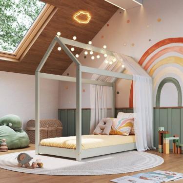 Imagem de Cama Infantil 100% Madeira Maciça Maria Verde Frost