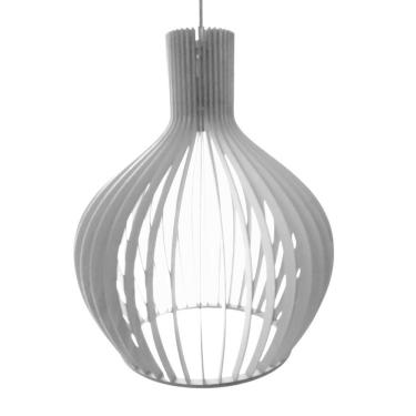 Imagem de Luminária Teto Tipo Pendente Vegas Mdf Completa - Cor:cinza