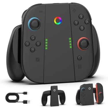 Imagem de HUIJUTCHEN for Switch 2 Charging Grip,Portable Magnetic Charge Grip for Nintendo Switch 2 Joy-con Controllers,Comfort OEM Controller Charger Holder with USB-C Cable,Indicator Light
