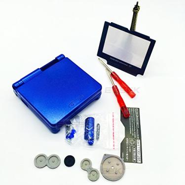 Imagem de EXSEK Pacote de invólucro de substituição compatível com Game boy Advance SP (azul)