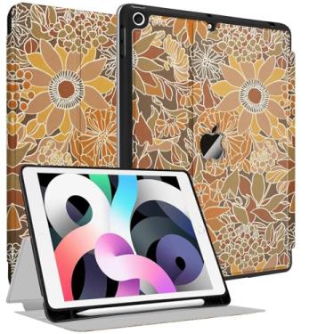 Imagem de Capa para iPad 9ª/8ª/7ª geração de 10,2 polegadas 2021/2020/2029, capa de couro premium com suporte para Apple Pencil - hibernar/despertar automático e vários ângulos de visualização