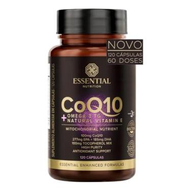Imagem de Essential Nutrition CoQ10, 120 Cápsulas, 100mg CoQ10 + Ômega 3 TG + Vitamina E, Antioxidante e Energia Celular