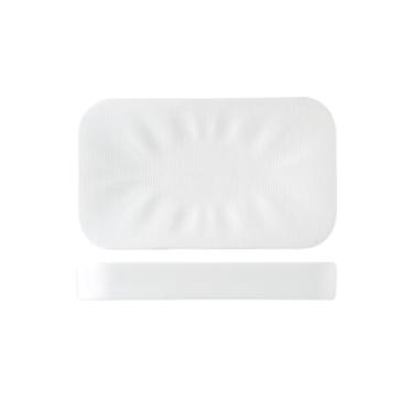 Imagem de Prato retangular de sobremesa de cerâmica simples restaurante hotel bife prato ocidental -30,5 cm de comprimento quadrado mingdan