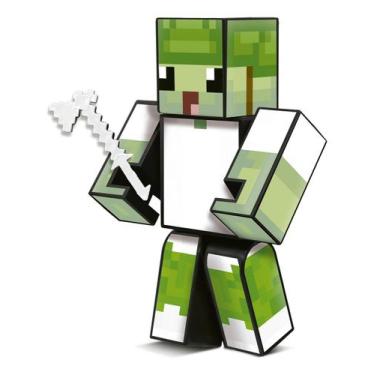 Imagem de Boneco Sandega Original 15cm Mine Gamer com ferramentas Craft - Algaza