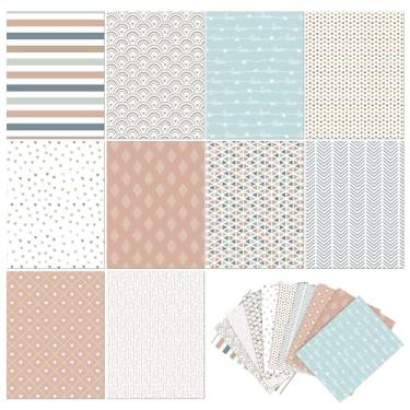 Imagem de Gersoniel 40 folhas de 21 x 28 cm, papel de scrapbook, decorativo, dupla face, para fazer cartões, agenda, material de origami, scrapbook, 10 designs