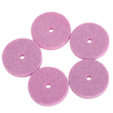 Imagem de Kit 5 Rebolo Roda Abrasiva 20Mm Rosa G220 Micro Retífica