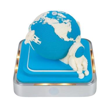 Imagem de Calendário 3D 2026, calendário de 2026, calendário de mesa de arte 3D com luzes de LED, bloco de notas 3D criativo, arte em papel para casa na árvore, entalhe em papel.