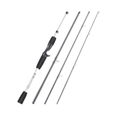 Imagem de Vara de pesca, 3/4 seções, isca, fundição, ultraleve, vara de pesca, fibra de vidro, vara de viagem, equipamento de pesca