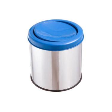 Imagem de Lixeira Inox Para Banheiro Reciclável 20 Litros Com Tampa - CM Design,