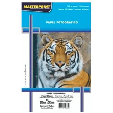 Imagem de Papel Fotográfico A4 230g PT 50 Folhas A Prova dágua - Masterprint
