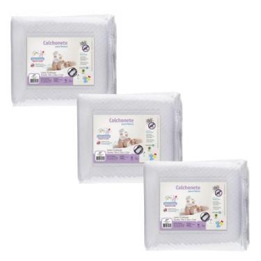 Imagem de Kit 3 Colchonetes Para Moisés Bebê Conforto e Proteção - Para Carrinho