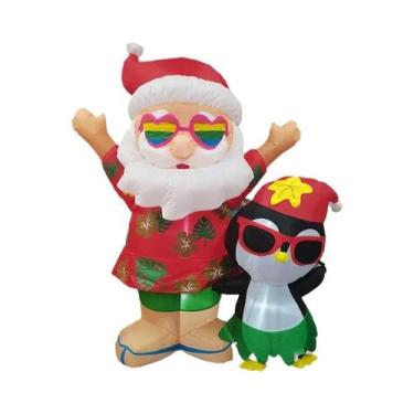 Imagem de Veículo Inflável De Natal Em Estilo Cartoon Para Decorações De Jardim 