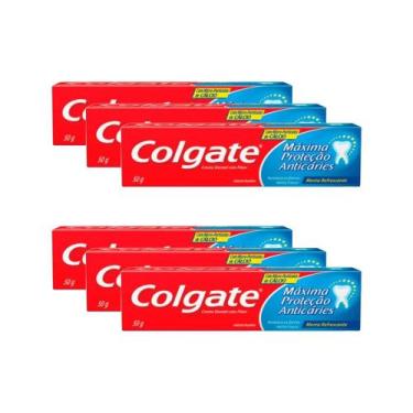 Imagem de Kit Creme Dental Colgate Menta 50g c/6un
