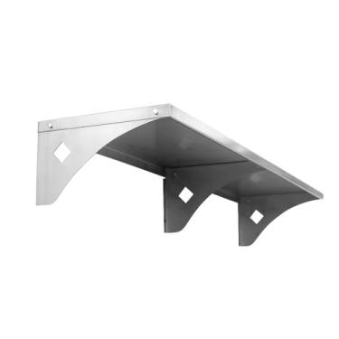 Imagem de Prateleira de Aço Inoxidável Industrial, 80x30cm, Montagem em Parede, Capacidade 40kg, Acabamento Escovado