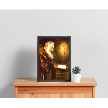 Imagem de Quadro com Moldura Religioso Padre Pio - Core Decore, G