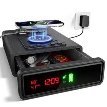 Imagem de Carregamento sem fio biométrico Smart Safe ORARAER de 0,71 pés³