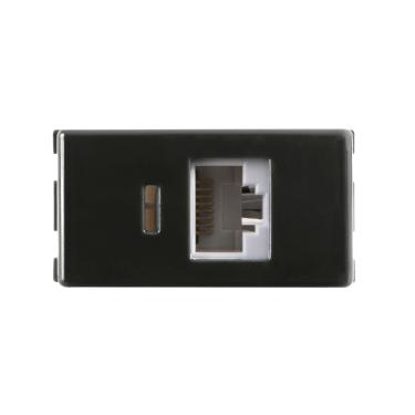 Imagem de Módulo para Tomada para Transmissão de Dados RJ45 cat. 6 Tramontina Grafite