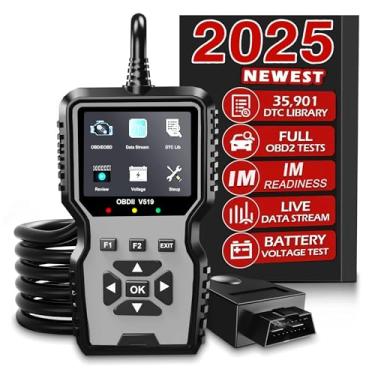 Imagem de Zecirl Ferramenta de scanner de diagnóstico OBD2 V519 – Leitor de código de luz do motor de verificação Vechicle com testador de tensão da bateria, prontidão I/M, reposição e apagador de código para