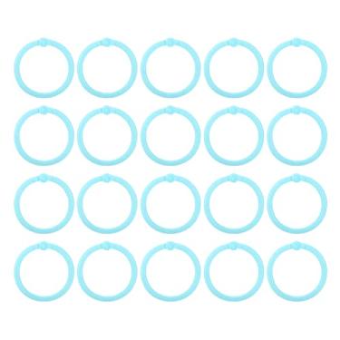 Imagem de YOUTHINK Anel de Pasta de Plástico Anel de Folha Solta Durável de 30 Mm, Uso Multiuso Flexível Durável para Pastas, Cartões de Visita, Cartões de Nota Azul, Fácil Organização, Grande Capacidade Com