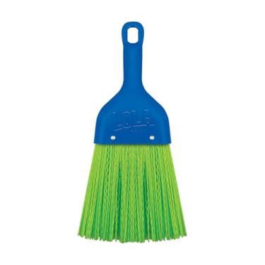 Imagem de LOLA Vassoura de batedor resistente, escova de mão, cerdas duráveis, elimina sujeira e detritos, compacta, orifício para pendurar para fácil armazenamento, interno/externo, 1 pacote