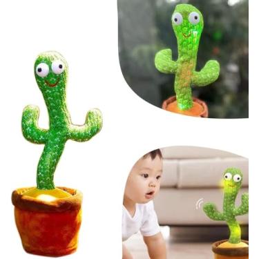 Imagem de Cacto Dançante e Falante Interativo Repete Voz Brinquedo Pisca e Toca Músicas Premium