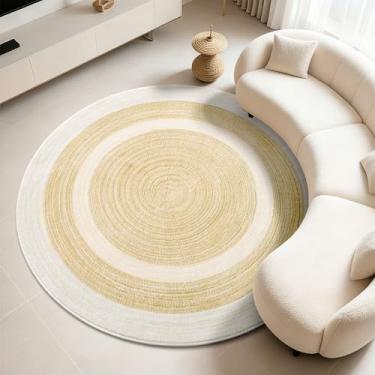 Imagem de Asrug Tapete redondo grande de 1,8 m, tapetes circulares de fazenda para sala de estar, antiderrapante, lavável à máquina, tapete redondo para cozinha, quarto, berçário, sala de jantar, tapete macio