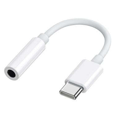 Imagem de Adaptador USB C para conector de fone de ouvido fêmea de 3,5 mm, tipo C para cabo dongle de áudio auxiliar compatível com iPhone 17 Air 16 15 Pro Max, Samsung Galaxy S25 S24 S23 S22 Ultra, Pixel 9 8
