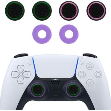 Imagem de MysticHome No - Slip Thumb Grips & Precision Rings | Universal for Nintendo Switch Pro/PS4/PS5/Xbox One/Xbox Series X | 6 - Pack | Multi - Color