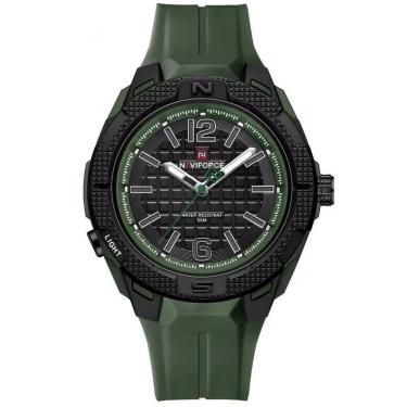 Imagem de Relógio Masculino Silicone Esportivo Quartzo A Prova D´agua Verde