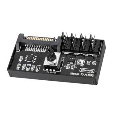 Imagem de RNXRZANK Controlador de Velocidade de Ventoinha PWM, Hub Adaptador de Ventoinha de 12 V, Componentes Internos, Alto Desempenho, Fácil Instalação, Servidor, 4 P