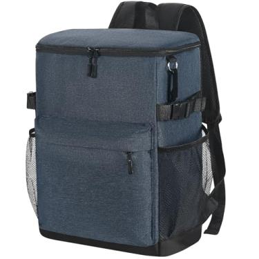 Imagem de Mochila térmica térmica 33/40 latas térmica à prova de vazamento para homens e mulheres, à prova d'água macia para almoço, acampamento, praia, viagem, bolsa de gelo para caminhadas e piquenique