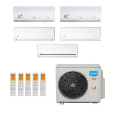 Imagem de Ar-Condicionado Multi Split Inverter Midea 42.000 (3x Evap HW 9.000 + 2x Evap HW 12.000) Quente/Frio 220V								