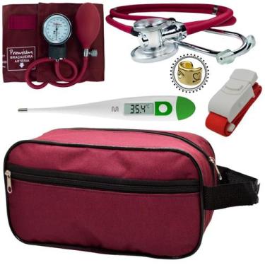 Imagem de Kit Enfermagem Academico Com Aparelho de Pressao Estetoscopio Rappapor