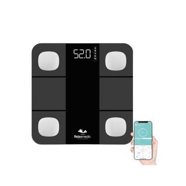 Imagem de BALANÇA DIGITAL CORPORAL BIOIMPEDANCIA SMART APP RELAXMEDIC Preto