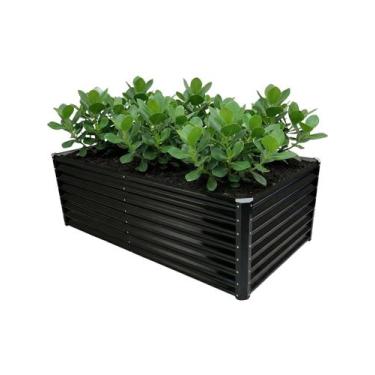 Imagem de Canteiro Metálico Elevado Jardim Retangular Alto 180x90cm - Montar e P