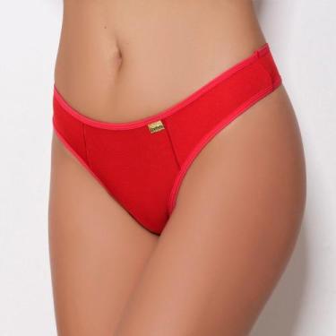 Imagem de Tanga Calcinha Fio Dental Lisa Sensual Cor:VermelhoTamanho:GG - Kit Ma